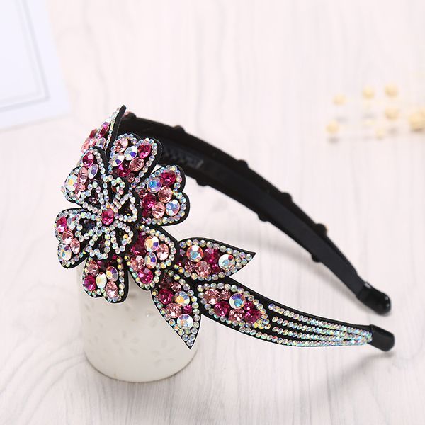 

korean simple creativity exquisite flowers hairbands girl women fashion shiny australia rhinestone headdress hair accessories
