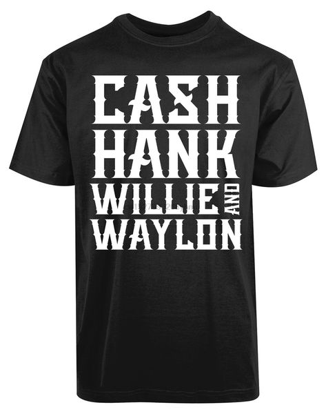 

cash hank willie waylon t-shirt country music concert redneck shirt