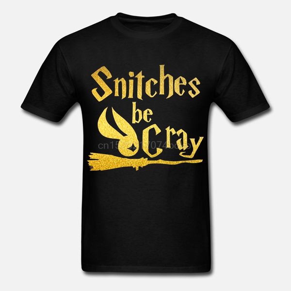 

snitches be cray gold glitter print t-shirt tee