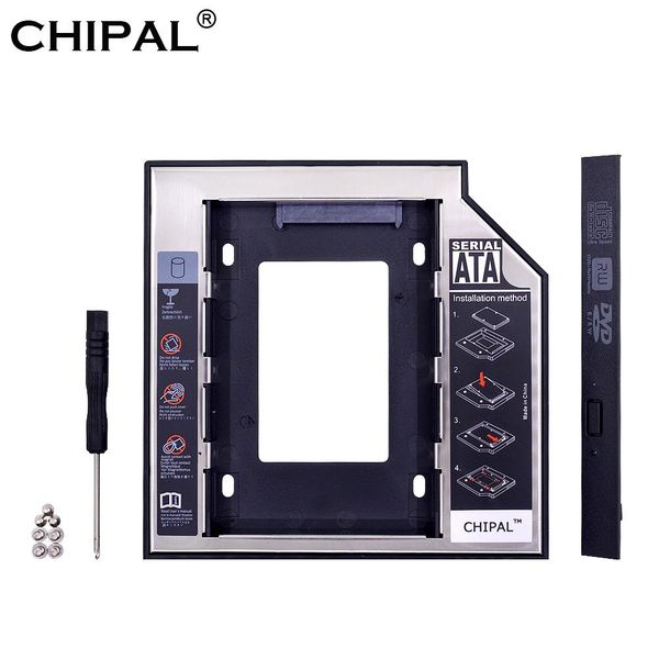 

external storage enclosure chipal 10pcs universal sata 3.0 2nd hdd caddy 12.7mm for 2.5 2t ssd hdd case enclosure with led