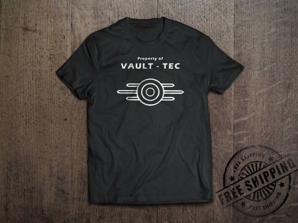 

vault-tec vault tec video game new men's short sleeve t-shirt 2019 fashion 100% cotton slim fit for custom printed shirts