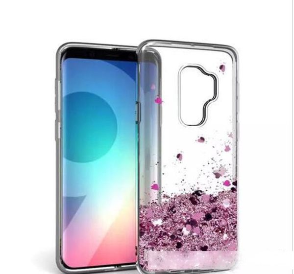 

transparent phone cases fun glitter star quicksand liquid phone back cover for motorola moto e4 lg k10 2019 v30