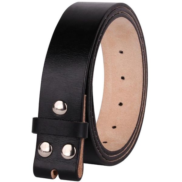 

senmi men's one piece 100% full grain genuine leather belts for men brand strap vintage jeans belts without buckle 29"-42, Black;brown