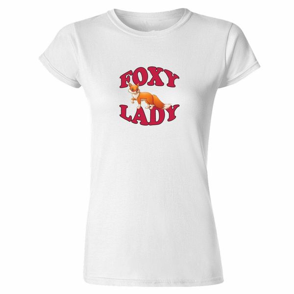 

foxy lady design t shirt men women fox hen party cute girl woman beautiful tee shirt casual print fashion