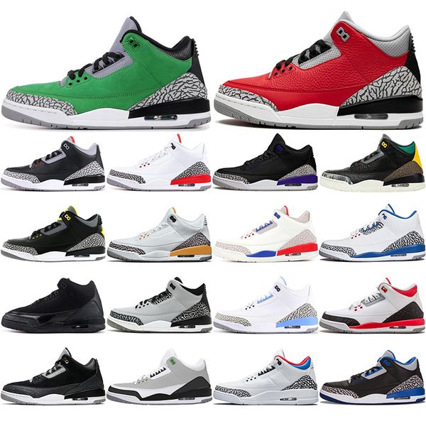 

with socks new jumpman 3 mens basketball shoes 3s denim fire laser orange animal instinct retro unc red cement trainers sneakers 40-47