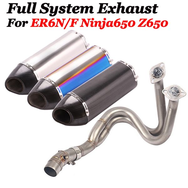 

full system motorcycle yoshimura exhaust escape for ninja 650 er6n z650 versys650 er6f modified front link pipe muffler