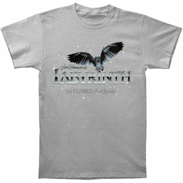 

labyrinth mens owl logo t shirt silver