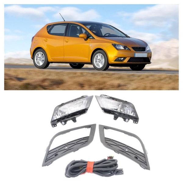 

for seat ibiza 2013 2014 2020 2020 front bumper fog light fog lamp with bulbs grille cover and wire harness assembly
