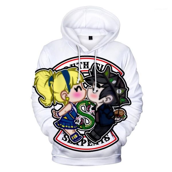 

long sleeve crew neck mens sweatshirts riverdale mens hoodies fashion designer spring and autumn cool, Black