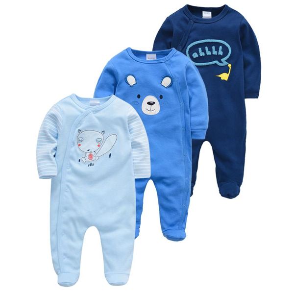 

3pcs 5pcs newborn girl boy pijamas fille cotton breathable soft ropa de newborn sleepers baby pjiamas, Blue;red