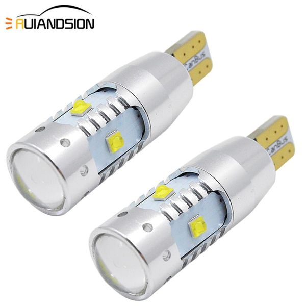 

2pcs ac12-24v pure white w5w t10 led bulbs 30w canbus 501 creexb-d chips high power clearance side marker lamp car light source