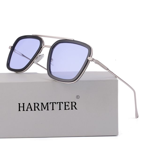 

new luxury style for women sunglasses men square brand design sun glasses oculos retro male iron man, White;black