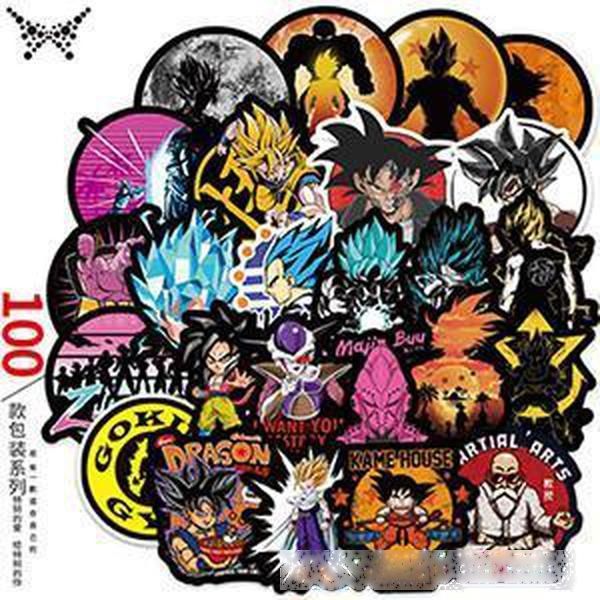 

100pcs cool sticker diy decoration film for cell phone for ip guitar travel case sticker door lapluggage car bike random