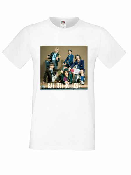 

baty city rollers p 70s pop fan white t shirt