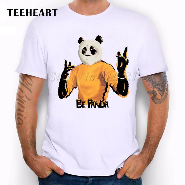 

2019 male selling wild panda bear cute animal gangsta cool yellow funny joke men t shirt tee summer tee shirt