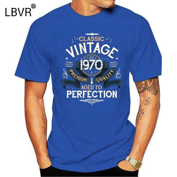 

classic vintage aged to perfection 1970 image t shirt printed 100% cotton father t-shirts oversized casual t shirt drop ship