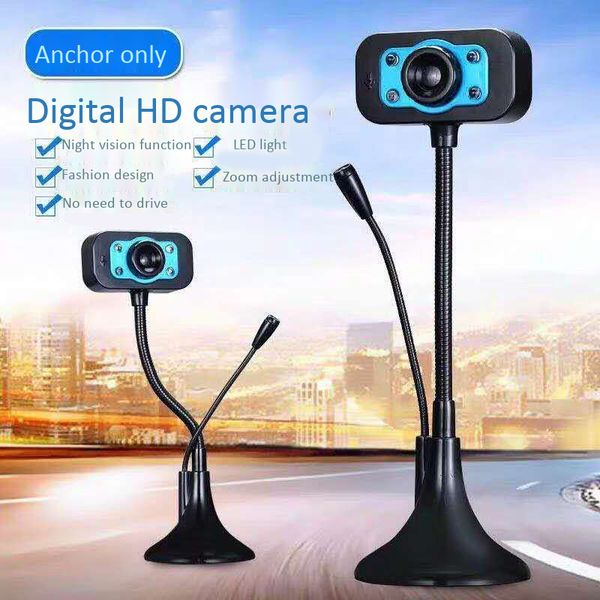 

web camera usb high definition webcam 4 led web cam with mic deskfor skype youtube computer pc laptop