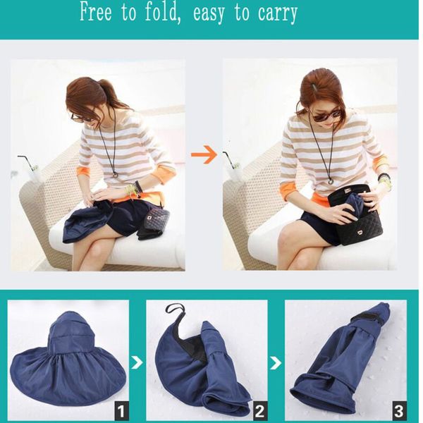 

ymsaid шлемов sun слейте top visor складная остывать на с большими головами женщин пляж hat summer uv protection 6ici, Blue;gray