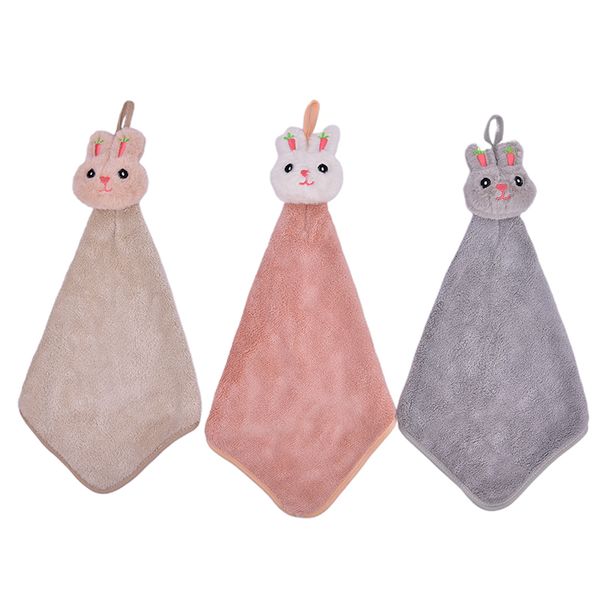 

towel 2pcs hand home kitchen bathroom hanging soft coral velvet thick thicken cleaning cloth