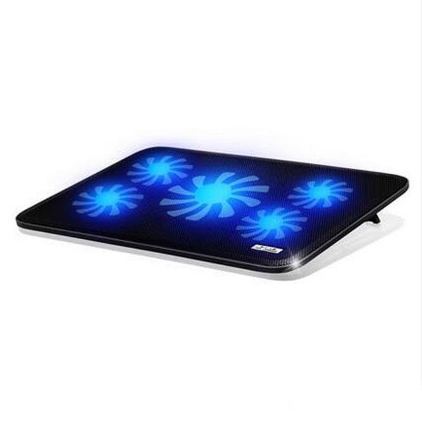 

5 fans notebook lapcooler lapcooling rack pad cooling base speed controlling computer cooling pad strengthen edition