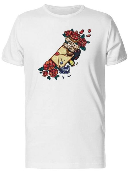 

wait for you. bird with letter men's tee -image by tee tshirt tee shirt