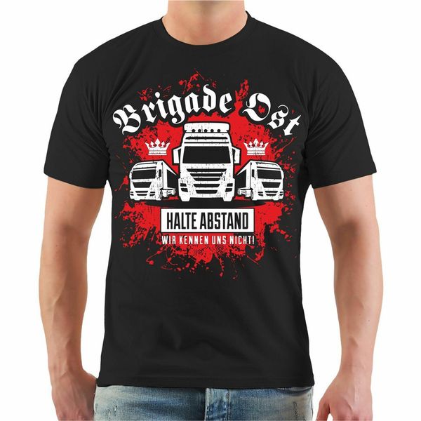 

t-shirt lorry driver gdr brigade east germany ossi east lorry driver trucker casual printing tee shirt