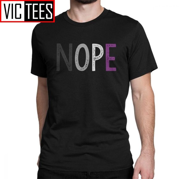 

nope asexual men t shirt pride asexuality lgbt lgbtq ace design tee shirt t-shirt 100 premium cotton gift sweatshirt