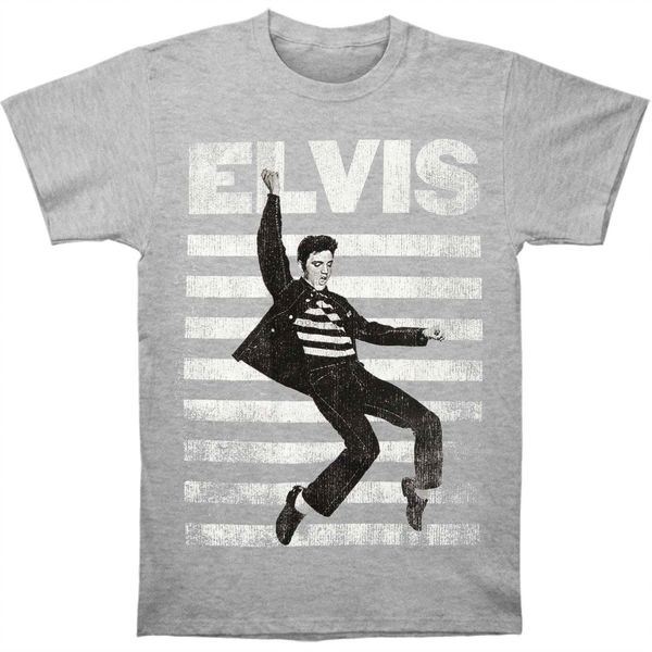 

элвис пресли мужские полосатый jumping king футболка heathert рубашка top tee