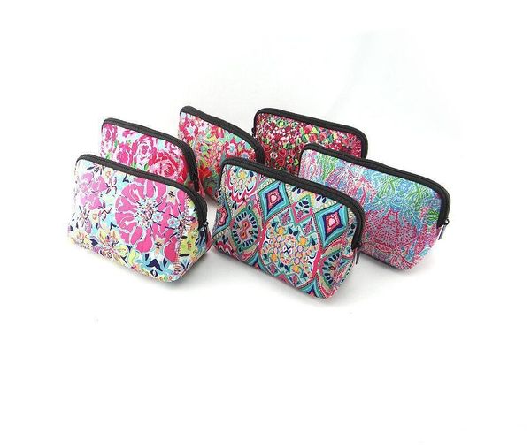 

neoprene makeup bag lilly floral travel case rose baseball neoprene accessories cosmetic bag 15 style