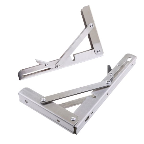 

2pcs 304 stainless steel folding boat bench shelf table bracket 8