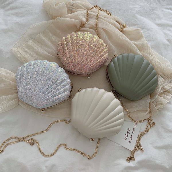 

women summer bag small sequins shell shape zipper bag ladies fashion sequine samll shoulder bag girls cute crossbody