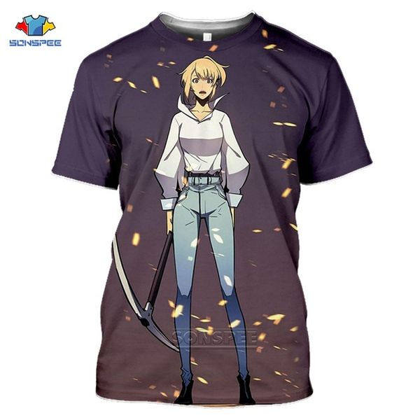 

men anime solo leveling vintage pullover 3d print shirts graphic horror kawaii men clothing