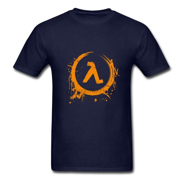 

latest fashion splash ink design half life logo t shirt mens t-shirt graphic printing half life 2 t shirt half life 3 tshirt