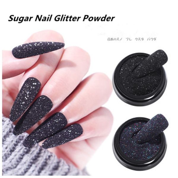 

2g/box holographic sugar glitter powder laser nail pigment nails art decoration accessories white matte effect powders dust deco, Silver;gold