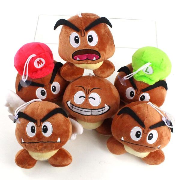 

6шт / серия мультфильм аниме super mario bros goomba плюшевые игрушки мягкие игрушки гриб подвески куклы младенца дети день подарков