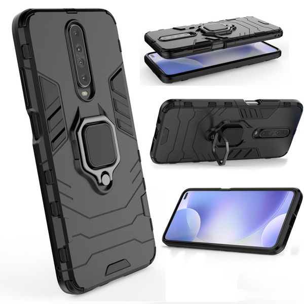 

armor case for xiaomi redmi k30 case bracket ring hybrid slim silicone hard cover for redmi k30 5g phone cover funda