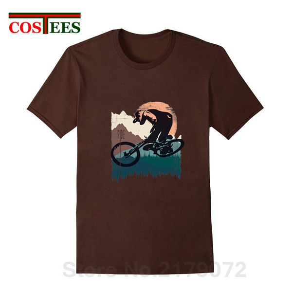 

vintage mtb ride mountains t shirt men bicycle enduro bmx t-shirt male nature cycling tee shirt retro downhill dirt biker tshirt