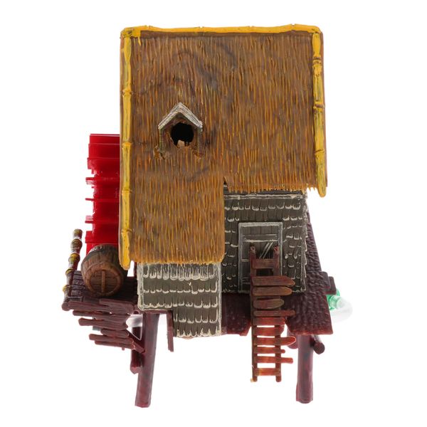 

пневматическая аэрация aquarium fish tank дом waterwheel hut украшения