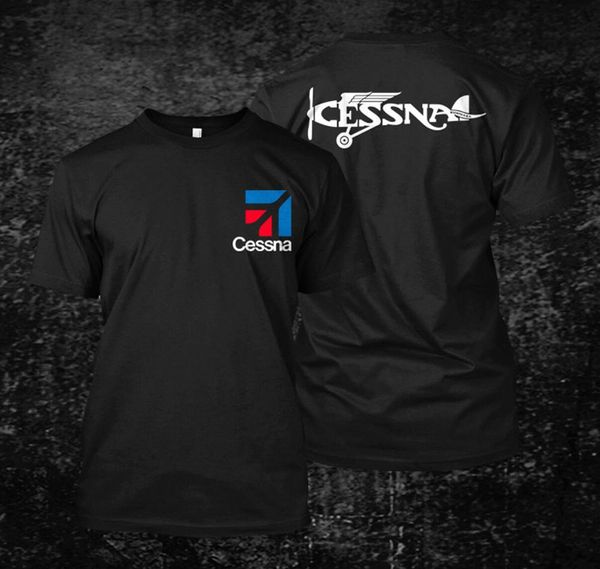 

cessna aviation - custom t-shirt tee double sided 2020 fashion short sleeve black youth round collar customized male t-shirt