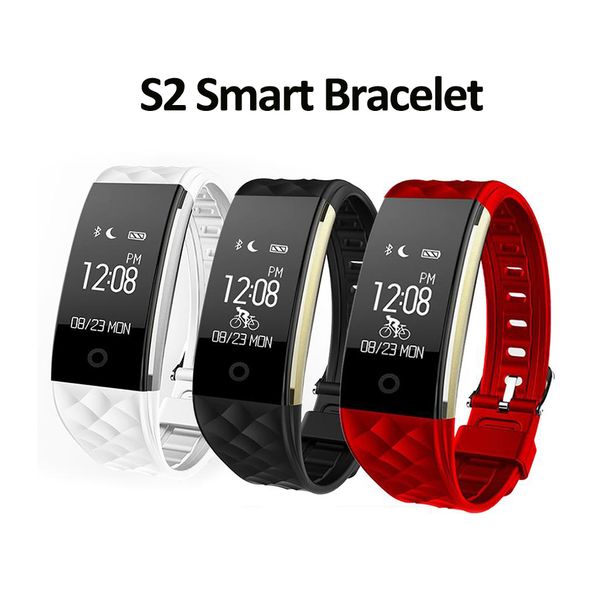 

s2 bluetooth smart band wristband heart rate monitor ip67 waterproof smartband bracelet for android ios phone