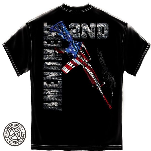 

ar-15 тенниска второго второй поправки tee mens стрелковых сша nra tee double side