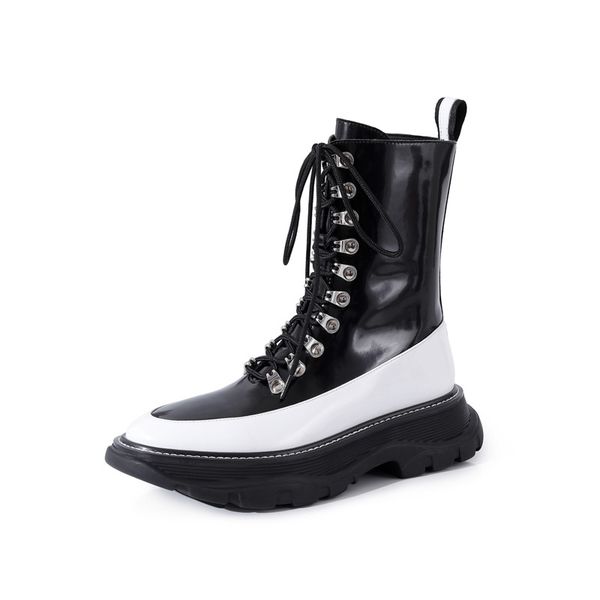 

2020 autumn winter genuine leather female boots riding boots black women's head layer cowhide women's shoes size 34-40