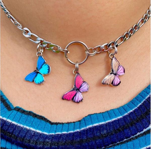 

бабочка choker ожерелье женщин, Silver