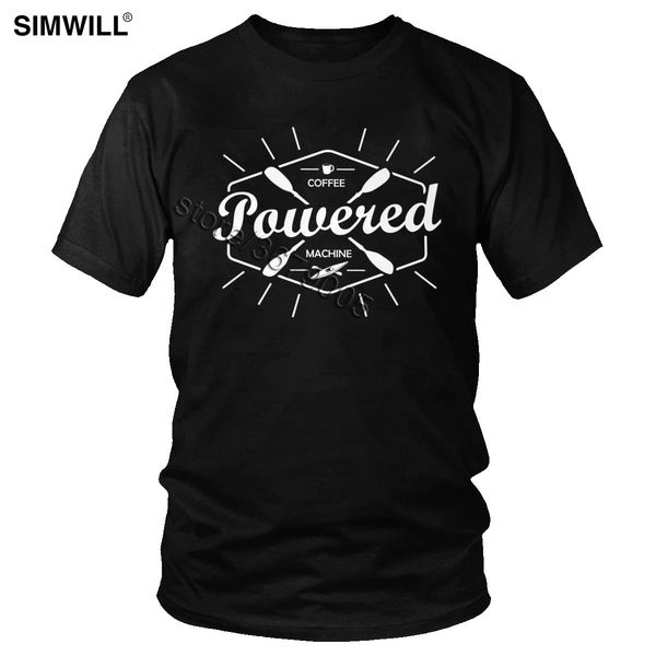 

paddle lover tees shirt retro urban cotton t-shirts men short sleeve round neck coffee powered machine kayak tshirt summer