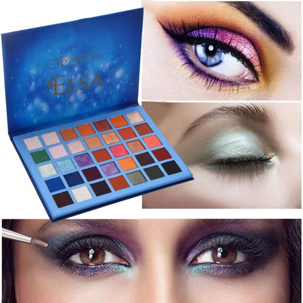 

eye shadow 35 colors cosmetic powder eyeshadow palette makeup natural shimmer maset pearlescent matte
