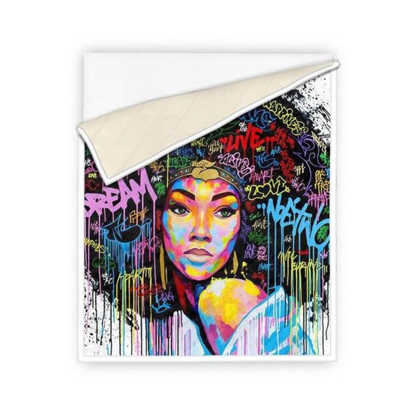 

comforters & sets air conditioning quilt core afro amrican black queen print single double summer thin cotton filled quilted anti fade 2021