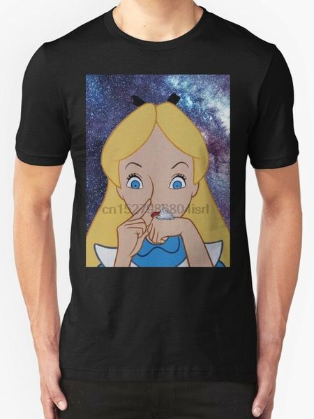

new alice in wonderland doing a bump mens t-shirt black