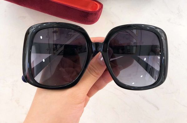 

black /gray gradient square large sunglasses 0713 sonnenbrille gafas de sol cool fashion sunglasses shades sun mask with box, White;black