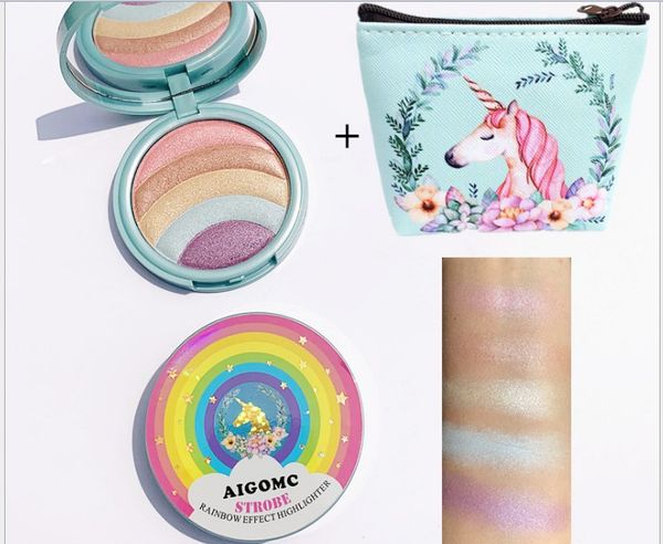 

wholesale make-up new eye shadow tray high-gloss rainbow five color powder powder tray makeup color high-gloss eye shadow box