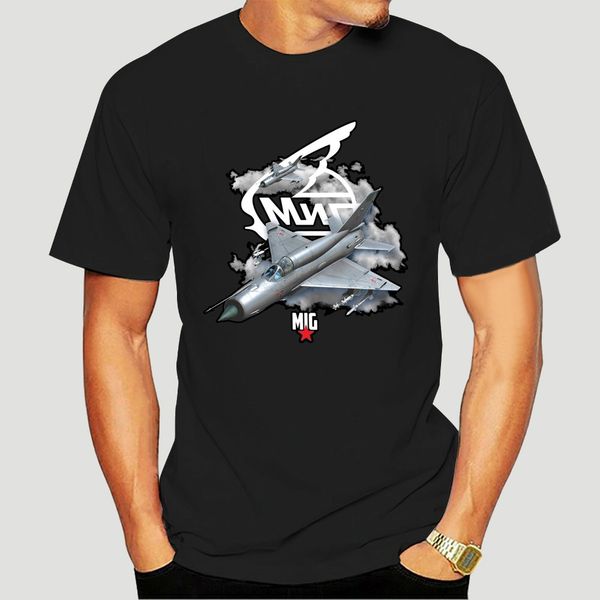 

mig-21 russian aircraft military air force aircraft fighter t-shirt black-3483a